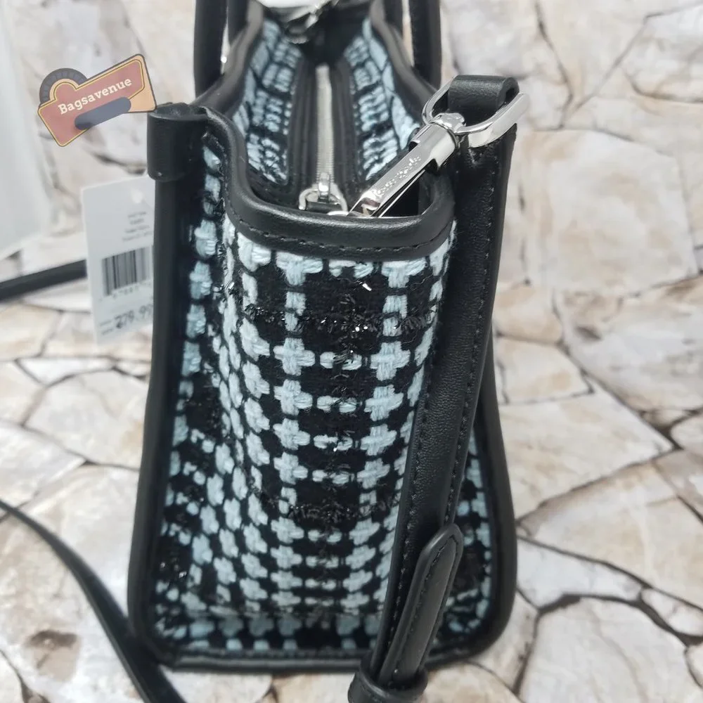 #bagsavenue fast ship new Ella Small Tote Crossbody in Tweed Fabric Kate Spade - Picture 7 of 11